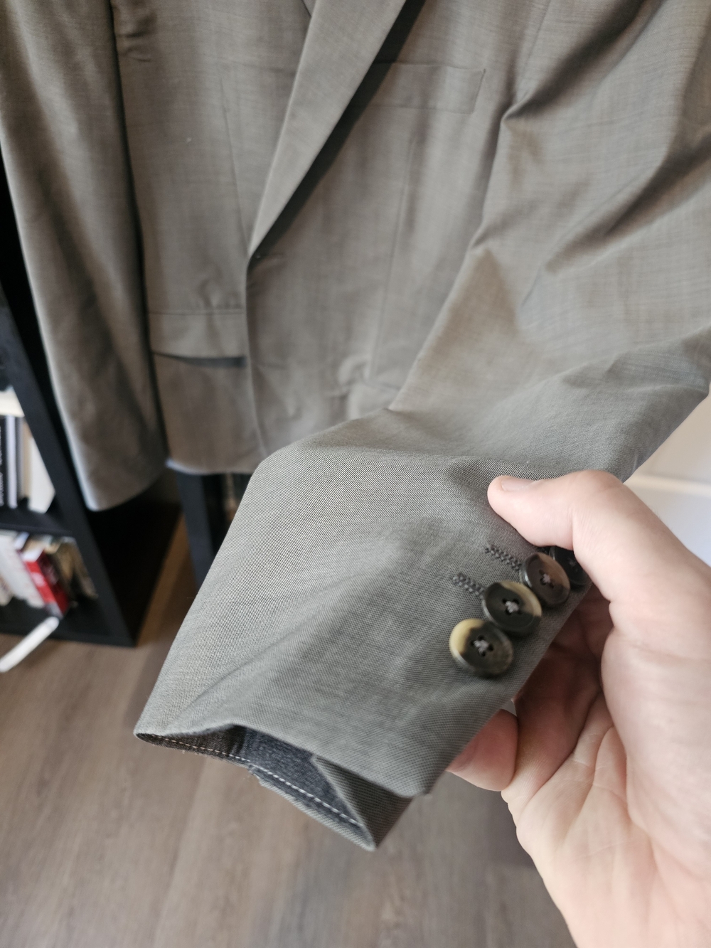 Hugo Boss Men's Olive Blazer with Button Cuffs 40R